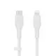 Cablu Belkin BoostCharge Flex, USB-C to Lightning, 2m, White