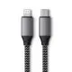 Cablu Satechi ST-TCL10M, USB-C - Lightning, 25cm, Grey