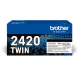 Cartus Toner Brother TN-2420TWIN, Black, 2 x 3000 pagini