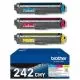 Pachet 3 Cartuse Toner Brother TN-242CMY, 3 x 1400pagini, Cyan, Magenta, Yellow