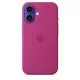 Husa de protectie Apple cu MagSafe pentru iPhone 16, Silicon, Fuchsia (Seasonal)